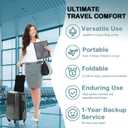 Airplane Gel Seat Cushion,18.5" Large Thick Tailbone Pain Relief Cushion, Gel Grid Design for Ultimate Seating Comfort, Foldable for Travel Stadium Camping Flights Commute