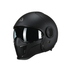 TRIANGLE Convertible Full Face Motorcycle Helmet DOT Approved for Men Women, Multi-Configuration 3/4 Open Face Street Bike Helmet with Internal Tinted Sunshield, Includes Storage Bag