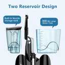 H2ofloss Water Flosser for Teeth, Braces, Professional Water Teeth Cleaner with 800ML Water Tank and 5 Settings, 13 Multifunctional Nozzles and Hygienic Nozzles Storage Compartment for Family (Black)