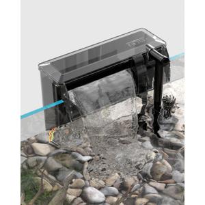 Aquarium Filter, Quiet Hang On 5-Stage Filtration for 20-50Gal Fish Tank, Adjustable Flow Waterful Filter for Small & Medium Freshwater and Saltwater with Skimmer,10W,260GPH