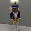 Clever Creations Captain 15 Inch Traditional Wooden Nutcracker, Festive Christmas Décor for Shelves and Tables