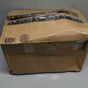 ULTCOVER Rectangular Patio Heavy Duty Table Cover - 600D Tough Canvas Waterproof Outdoor Dining Table and Chairs General Purpose Furniture Cover Size 88L x 62W x 28H inch (Brown)