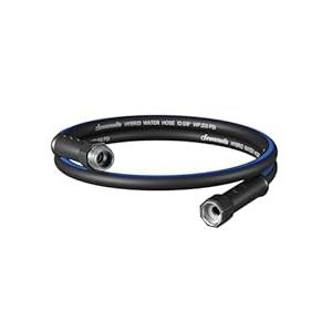 DEWENWILS Short Garden Hose 5 ft x 5/ 8", Hybrid Water Hose with Rotate Handle, Heavy Duty, Lightweight, Flexible Hose for Plants, Car, Yard, 3/ 4 Inch Solid Fittings, Drinking Water Safe, Black Blue