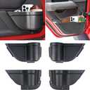 4PCS Front and Rear Door Storage Pockets for Jeep Wrangler JK Accessories 2011-2018 for Jeep JK Accessories 2/4 Door for Jeep Wrangler Accessories Interior 2017 for Jeep Accessories Wrangler JK JKU