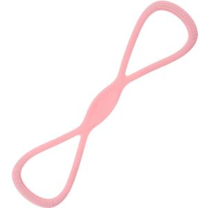 Figure 8 Resistance Band, 25LB Silicone Exercise Band with Non-Slip Handles for Women, Portable Stretch Band for Home Fitness Yoga Shoulder Back Training