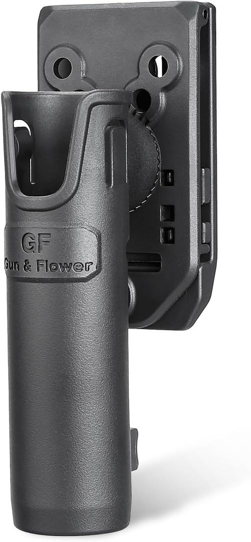 Baton Holder for Telescopic Baton & Flashlight (1.0" to 1.12" Dia, 21" Length), Fits ASP/S&W Baton, Expandable Baton Holsters for Duty Belt, 360 Rotation Baton Pouch  Fits 1.5"- 2" Belts