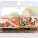 Niteangel Stacker Series Hamster Cage - Stackable & Large Glass Enclosure for Hamster Gerbils Mice Lemming Degus or Other Small-Sized Pets