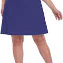 Inno 20" Womens Plus-Size Swim Skirt UPF 50+ High Waisted Skort Drawstring Bikini Bottoms with Built-in Panty (6X)