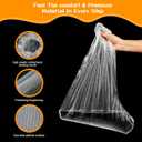 2 x 10 Pairs Waterproof Shoe Covers for Rain,Non-Slip Indoor Outdoor Rain Cover for Shoes,Disposable Plastic Rain Shoe Covers,Plastic Over shoes for Men Women,Water Proof Boot Protector(Clear,Larger)