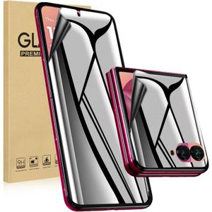 for Motorola Razr+ 2025 Privacy Screen Protector, 1 Inner Matte TPU Screen Protector + 1 Front Flexible TPU Film, Anti Glare, Case Friendly, Touch Sensitive, Bubble Free, Anti-Shatter