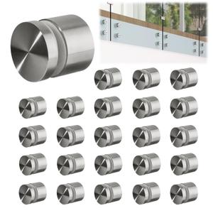 24 Pack LukLoy SS316 Solid 1.32lb Heavy Duty Glass Railing Standoff Hardware for Balcony Stair Balustrade, 2" Stair Glass Railing Standoffs Pins (Marine Grade)