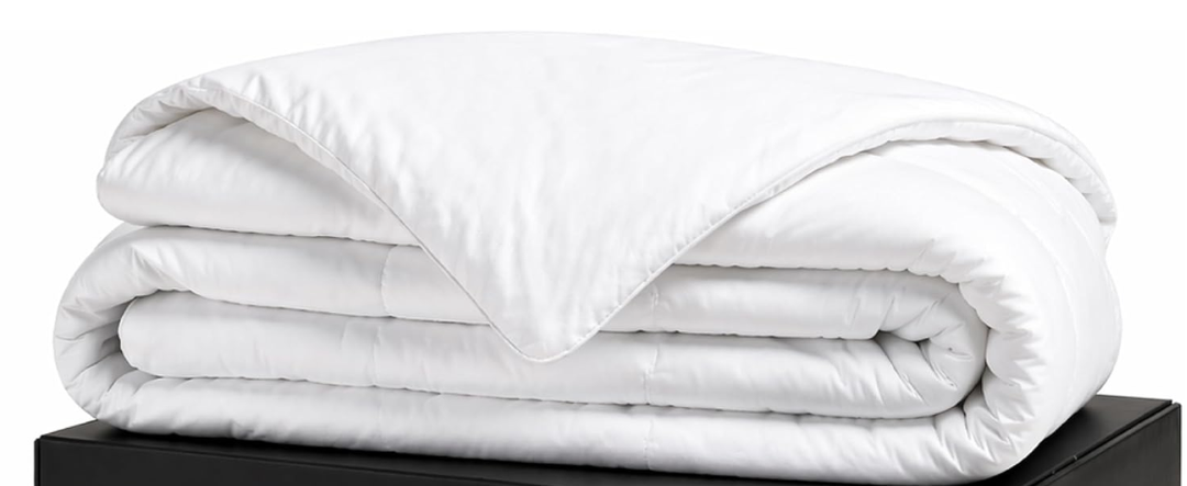 Duvet Insert Cotton Comforter White Down Alternative, Quilted Fluffy, Lightweight All Season, 4 Corner Tabs, Durable Breathable Noiseless