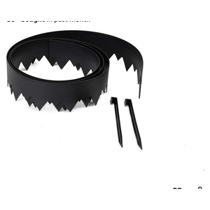 EasyFlex Pound-in Landscape Edging with Anchoring Stakes, 4.5 in. Straight Top Plastic Garden Border, 20 Foot Kit, Black, (3500-20C-3)