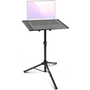PYLE-PRO DJ Laptop, Projector Stand- Computer DJ Equipment Studio Stand Mount Holder, Height Adjustable, 27.55 to 47.24, Good For Stage or Studio -PLPTS3
