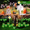 2025 Upgraded Halloween Lights Outdoor Solar Eyeball Light: 6 Pack 36 LED Green Scary Eyeballs Swaying Firefly, Waterproof Halloween Pathway Lights for Yard, Garden, Lawn Outside Lighting Decor