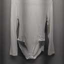 MANGOPOP Women's Mock Turtle Neck Long Sleeve Tops Bodysuit Jumpsuit, L