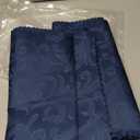 Eychei 2 Pack Navy Blue Satin Table Runner 12 x 108 Inch Long, Bright Smooth Damask Table Runner, Silky Jacquard Dinner Table Runner Decorations for Weddings, Banquet, Birthday Parties, Graduations