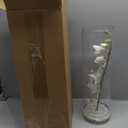 Nearly Natural Cymbidium Orchid Artificial Arrangement in Tall Cylinder Vase