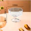 6-Piece Clear Mini Footed Glass Ice Cream Bowls Versatile Dessert Bowls and Cups Suitable for Party Scenarios Such as Desserts Fruits Nuts Cocktails 6.3 oz