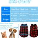 Goaste 6 Pack Fleece Dog Sweaters, Turtleneck Dogs Sweatshirt with Leash Ring, Soft Winter Dogs Clothes, Plaid Dog Outfits Vest for Cats, Assorted Colors (Medium)