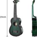 AODSK Concert 23 Inch Ukulele, Starter Kit with Bag, Strap & Picks, Green