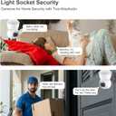 Light Bulb Security Camera, 5G/2.4GHz WiFi Lightbulb Cameras Outdoor for Home Security,2-IN-1 Bulb Security Camera with LED Light E27 Compatible, Smart AI Human Detection,Color Night Vision (1Pack)