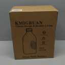 KMIGRUAN 2QT Heavy Duty Glass Milk Bottle with Lid,2Pack 64oz Glass Milk Jug with Reusable Airtight Screw Lid,Bottles for Juice,Water,Oat or Plant Milks