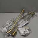 Sputnik Chandeliers, Modern Semi Flush Mount Ceiling Light with E26 Base, Mid Century Industrial Kitchen Farmhouse Light Fixtures for Bedroom Living Room (Brass, Ceiling 6 Lights (Lengthen))