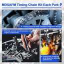 Timing Chain Kit with Water Pump for Honda Accord 2008-2013, Acura ILX 2013-2015, CR-V 2010-2014, TSX 2009-2014, Civic 2012-2015, Crosstour 2012-2015 | L4 2.4L DOHC Engine Only | OEM #14401R40A01
