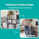 Foldable Baby Playpen with Mat, 71x59 Portable Collapsible Playpen for Babies and Toddlers, Indoor Outdoor Play Yard Fence with Visible Mesh