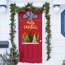 Christmas Trees House Flag 28x40 Double Sided Merry Christmas Garden Flags for Outside, Welcome New Year Winter Yard Outdoor Flag Holiday Decorations