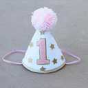 Girl First/1st Birthday Hat - Twinkle Star Birthday Party Hat - Girls First Birthday Party Hat, Twinkle Star Party Hat
