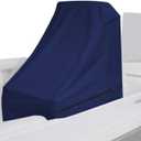 600D Fade and Tear Resistant Boat Center Console Cover,Heavy-Duty Waterproof and UV Protection Trailerable Boat Console Cover with Windproof Strap, Navy (Large Size up to 40"L X 46"W X 45"H)