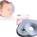 Baby Pillow for Sleeping for Newborn Head Support Soft & Cozy Prvents Fat Had Stroller Bassinet Insert Flat Design Almohadas para Bebes (Panda)