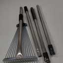 Garden Rake for Leaves,Heavy Duty Metal Adjustable Leaf Rake for Lawns,Long Handle 33"-69" with Expandable Head 8"-15",Garden Tools for Yard Lawn Shrub Garden Beds