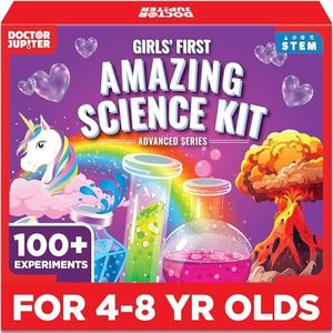 Doctor Jupiter My First Amazing Science Kit for Girls Ages 4+ | Birthday Gift Ideas for 4-5-6-7-8 Year Old Girls | 100+ Experiments | STEM Learning & Educational Toys, Summer Activities : Toys & Games