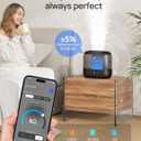 Dreo Smart Humidifiers for Bedroom, Top Fill 4L Supersized Humidifier Large Room with 28 dB, 36H Runtime, Touch/APP/Voice Control, Nightlight, Cool Mist Humidifiers for Baby, Plants, Indoor, Black