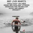 Pasture Raised Grass Fed Grass Finished Beef Liver Capsules | 3000mg Serving | 100% Hormone Free Desiccated, Undefatted Beef Liver with No Fillers, Non-GMO, Pesticide Free, Gluten-Free