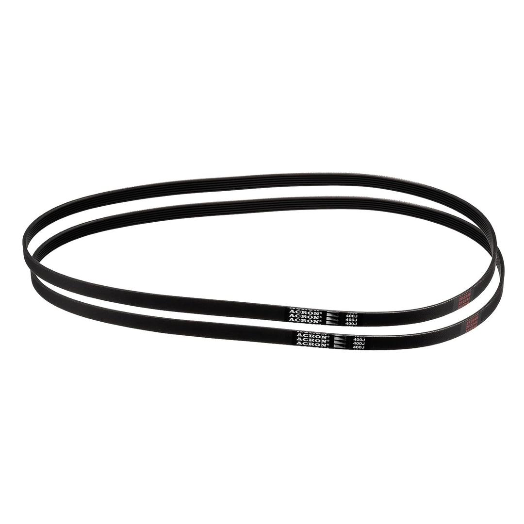 uxcell 2pcs 400J6 PJ V-Ribbed Belt 6 Ribs 40" Length x 0.55" Width x 0.14" Height, EPDM Rubber Poly V Belt, Multi Wedge Micro V Belt