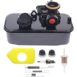Cnfaner Carburetor & Fuel Tank 494406 499809 498809A for 96900 98900 & 9B900 thru 9H999 with 790849 699056 Governor Spring Air Filter - Universal Fit Lawn Mower Fuel Tank Replacement Part