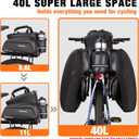 JXFUKAL Bike Bags for Bicycle Rear rack - 40L Hard Shell Waterproof Bike Ebike Trunk Pannier Saddle Seat Bag Carrier with Reflector, Rain Cover & Shoulder Strap for Commuter Travel Outdoor
