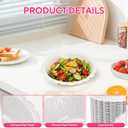 100 Pcs Scalloped Paper Bowls 20 oz Disposable Bowl Food Serving Plates for Wedding Birthday Party Holiday Tableware(White)