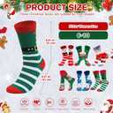 Women Christmas Socks Funny Crew Sock for Female Colorful Novelty Patterned Xmas Socks 6 Pack US 6-11