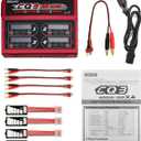 BGUAD CQ3 10A 100W 1-6S 100Wx4/10Ax4 Balance Charger with JST_XH Adapter Board for LiPo Life NiMH NiCd Battery