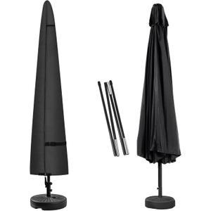 Porch Shield Patio Umbrella Cover - Outdoor Waterproof Garden Market Parasol Covers Fits Market Umbrella 7-10 Feet, Black