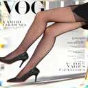 2Pack Sheer Tights for Women High Waist Stockings Sexy Sheer Pantyhose (Black)