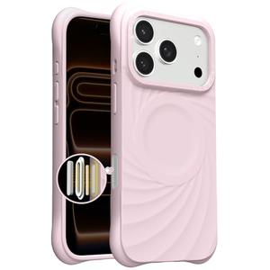 ORNARTO Vortuxe for iPhone 17 Pro Max Case 6.9" | 2X MIL-STD Protection | Camera Button Control | Compatible with MagSafe | Sleek Aesthetic Liquid Silicone Phone Cover | Pink Quartz