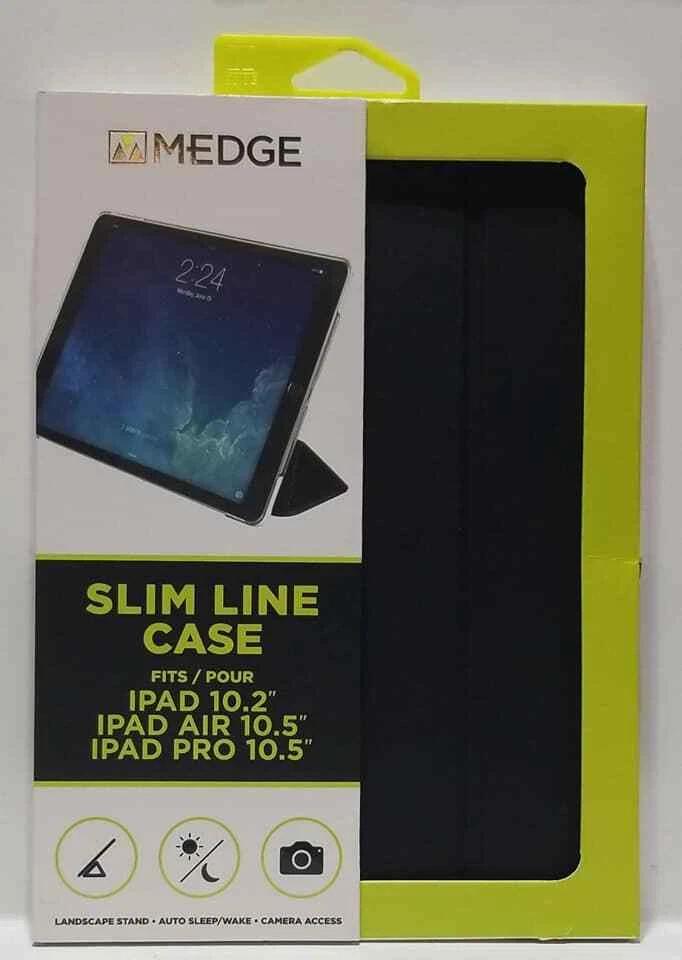 Medge Slim Line Case Fits Ipad 10.2" Ipad Air 10.5" Ipad Pro 10.5" (LOC BK-BD)