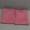 Diraysid Pink Grommet Blackout Curtains for Bedroom Thermal Insulated Room Darkening Curtains Drapes, 42 x 84, 2 Panels