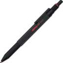 rOtring 600 3-in-1 Multicolor Pen and Mechanical Pencil, Switches Between 2 Ballpoint Pen Fine Point Tips (Black and Red Ink) and 1 Mechanical Pencil Tip (0.5mm Lead), Black Barrel